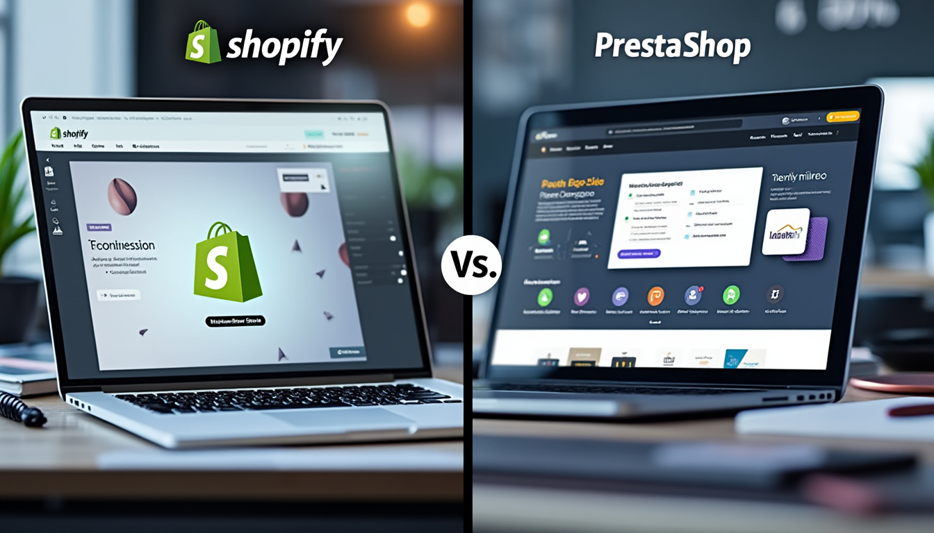 découvrez notre comparaison détaillée entre shopify et prestashop pour vous aider à choisir la meilleure plateforme e-commerce pour votre entreprise. analyse des fonctionnalités, des coûts et de la facilité d'utilisation pour faire le bon choix.